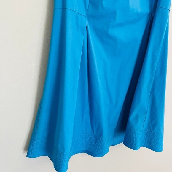 Lafayette 148 Teal Fit and Flare Mini Dress SZ 6 - Picture 3 of 7
